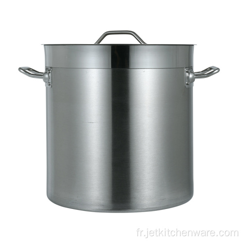 Pots à soupe en acier inoxydable épais et droits